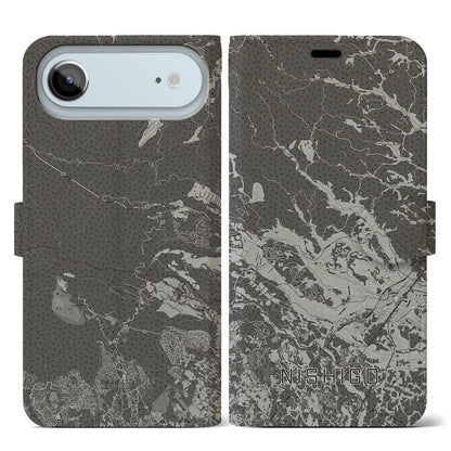 【西郷（福島県）】地図柄iPhoneケース（手帳タイプ）