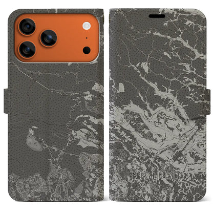 【西郷（福島県）】地図柄iPhoneケース（手帳タイプ）