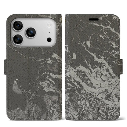 【西郷（福島県）】地図柄iPhoneケース（手帳タイプ）