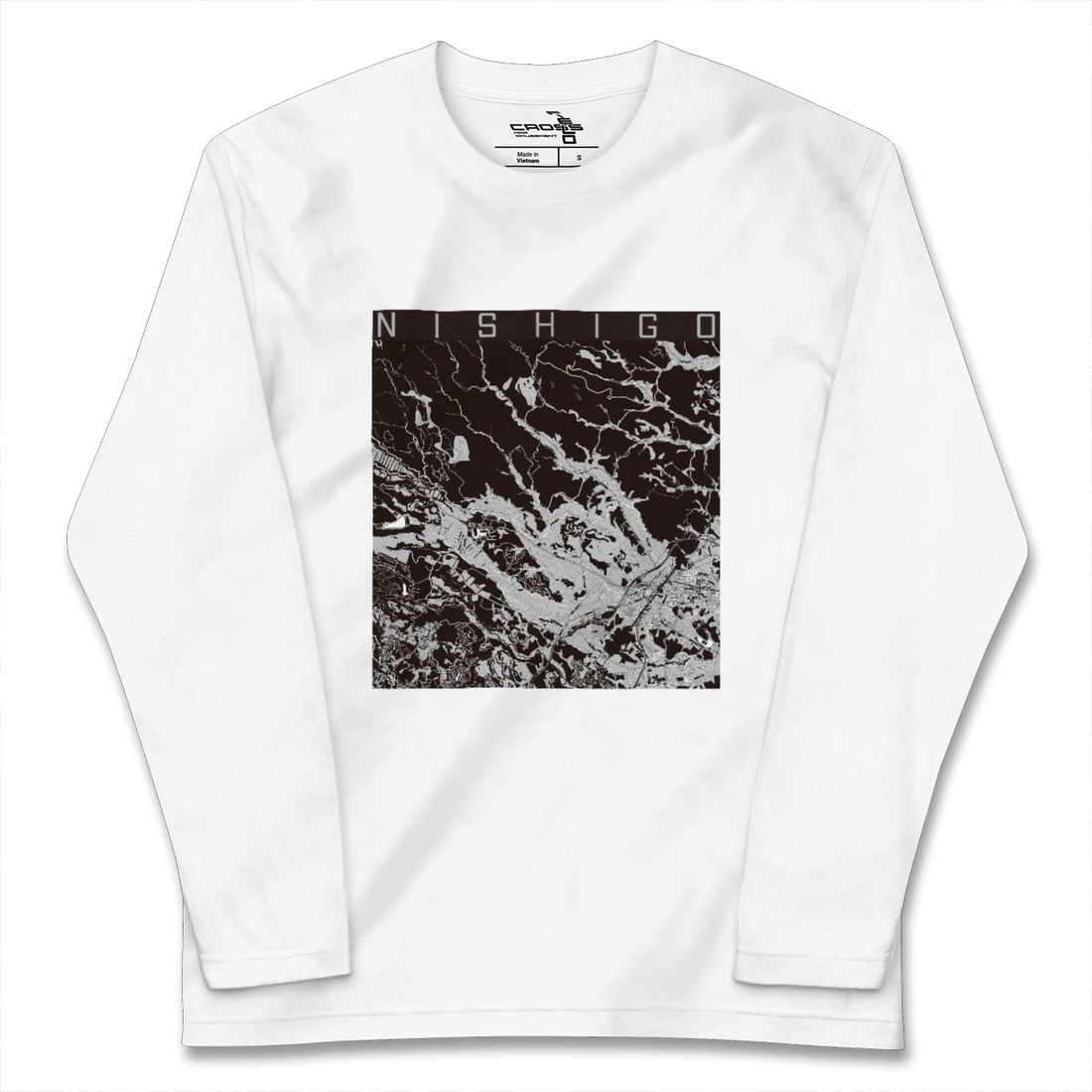 【西郷(福島県)】地図柄ロングスリーブTシャツ