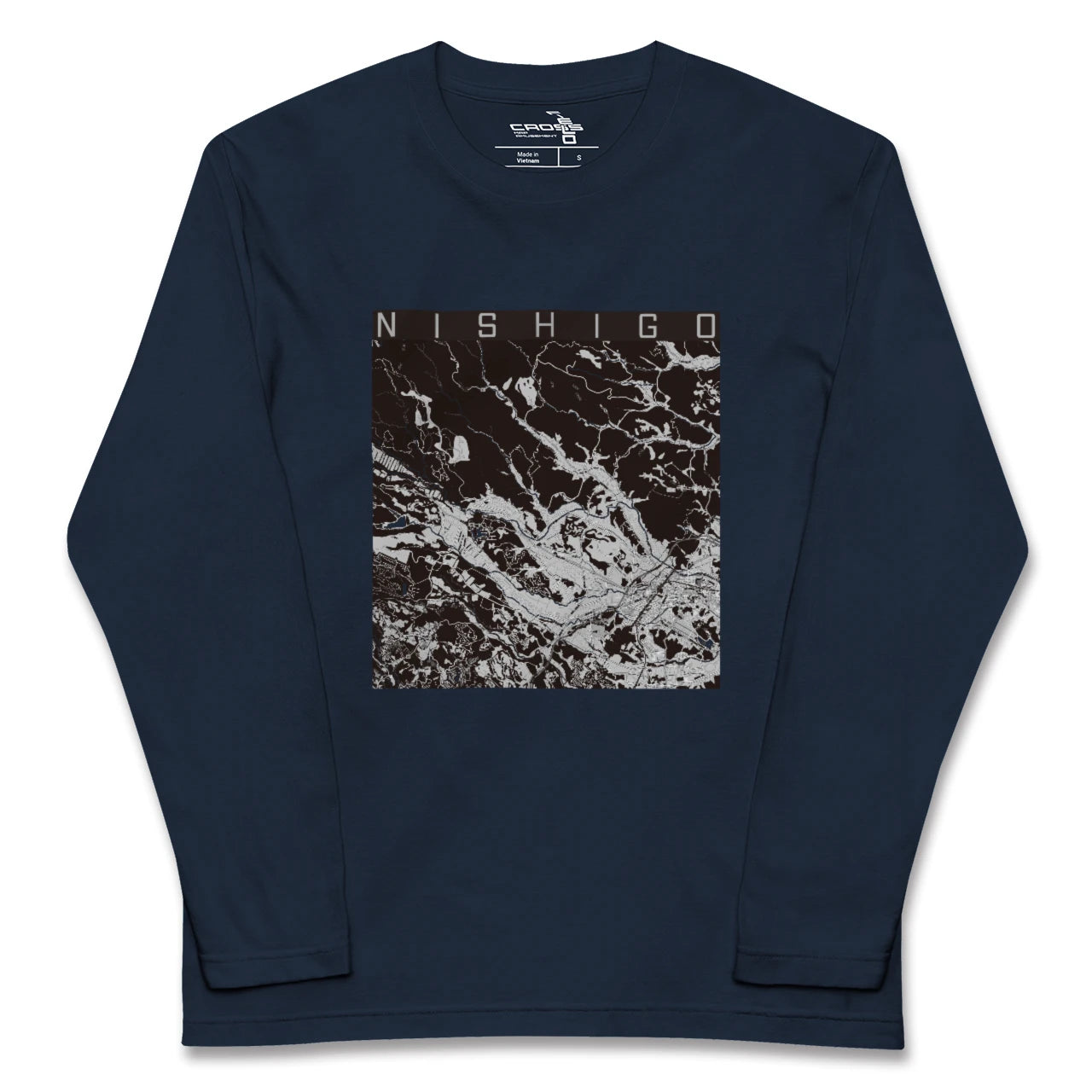 【西郷（福島県）】地図柄ロングスリーブTシャツ
