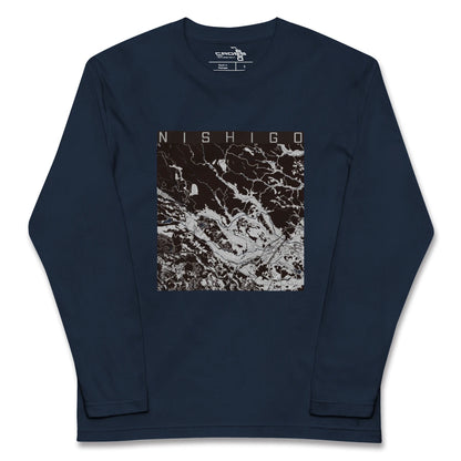 【西郷（福島県）】地図柄ロングスリーブTシャツ