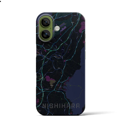 【西原（沖縄県）】地図柄iPhoneケース（バックカバータイプ）