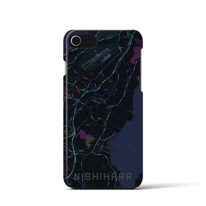 【西原（沖縄県）】地図柄iPhoneケース（バックカバータイプ）