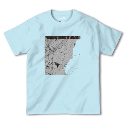 【西原（沖縄県）】地図柄ヘビーウェイトTシャツ