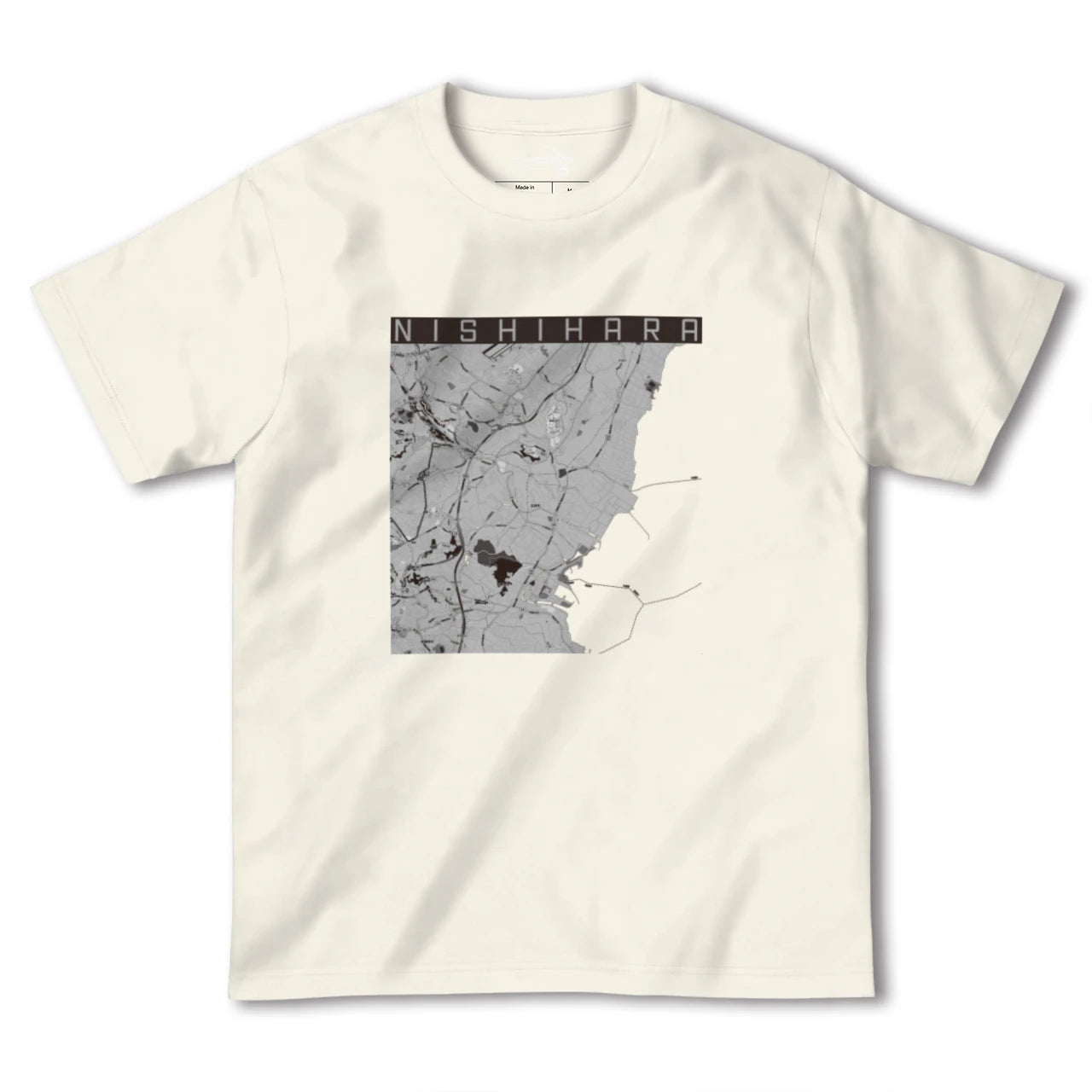 【西原（沖縄県）】地図柄ヘビーウェイトTシャツ