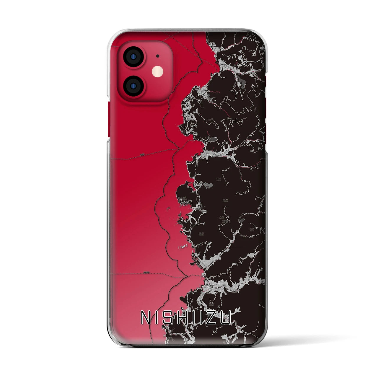 【西伊豆2（静岡県）】地図柄iPhoneケース（クリアタイプ）