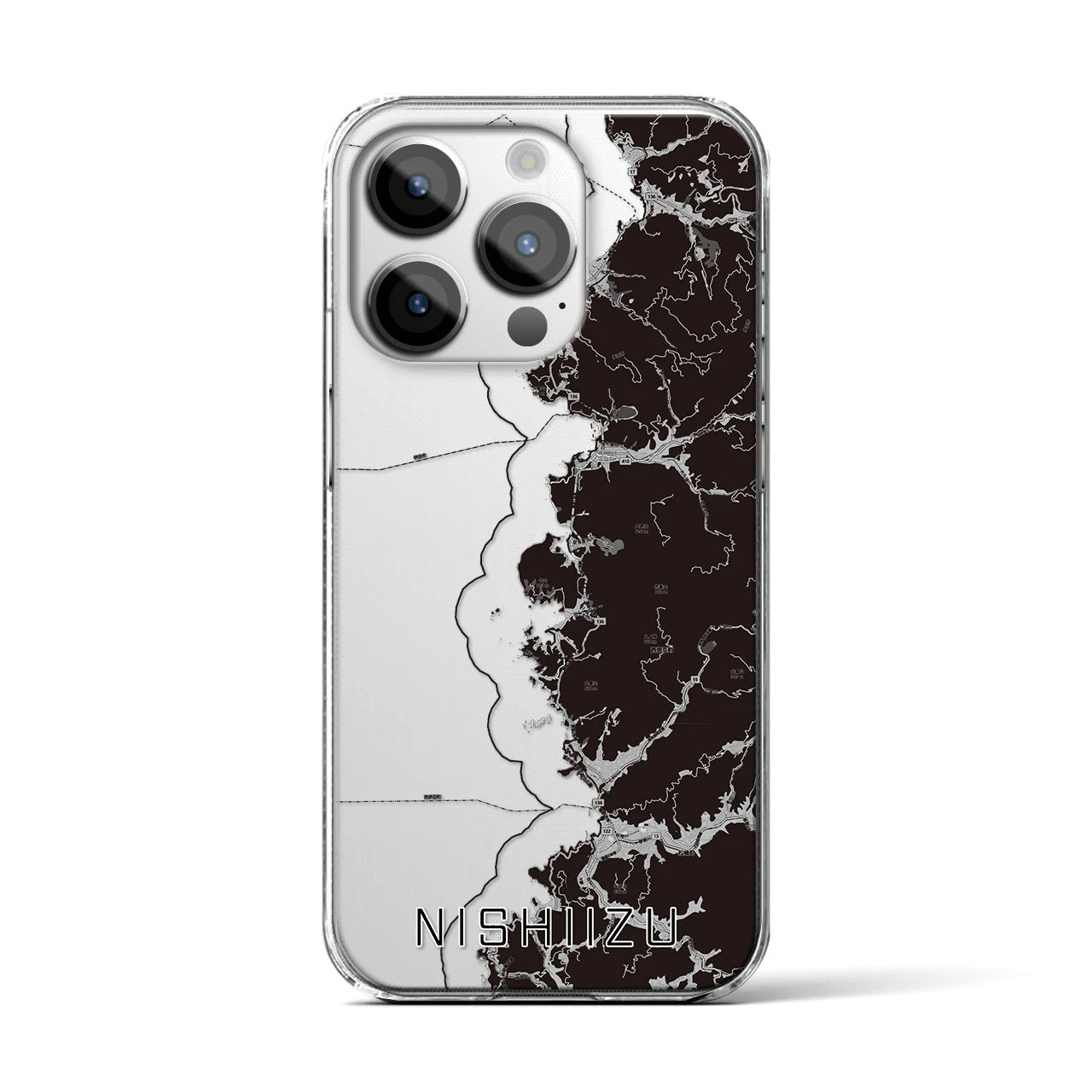 【西伊豆2（静岡県）】地図柄iPhoneケース（クリアタイプ）