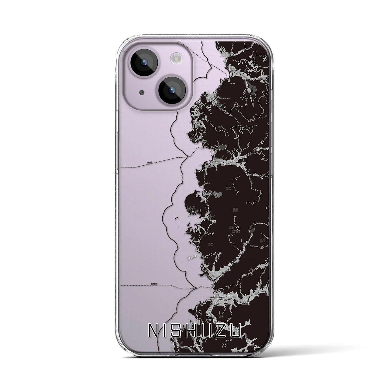 【西伊豆2（静岡県）】地図柄iPhoneケース（クリアタイプ）