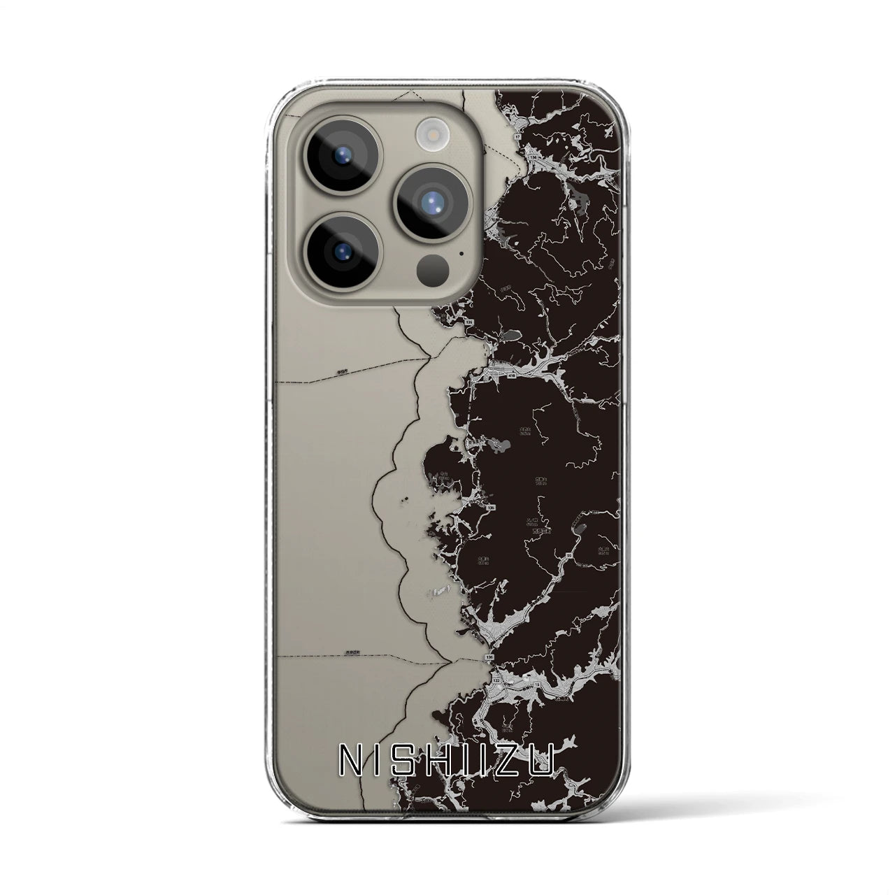 【西伊豆2（静岡県）】地図柄iPhoneケース（クリアタイプ）
