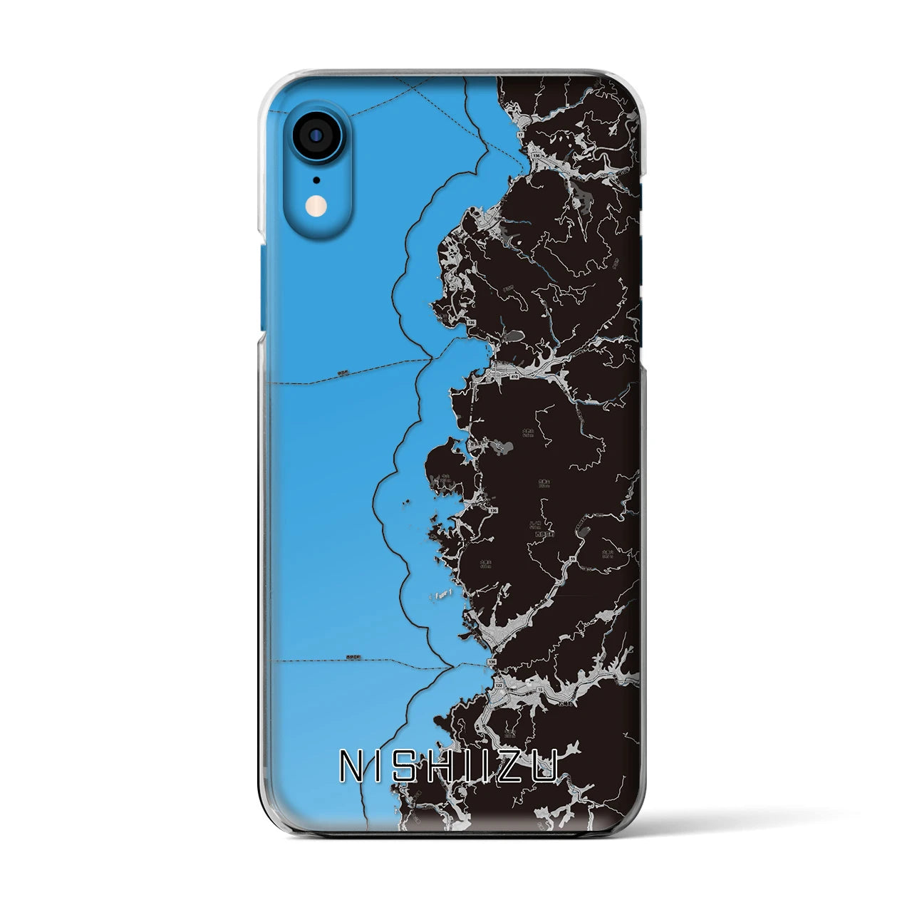 【西伊豆2（静岡県）】地図柄iPhoneケース（クリアタイプ）