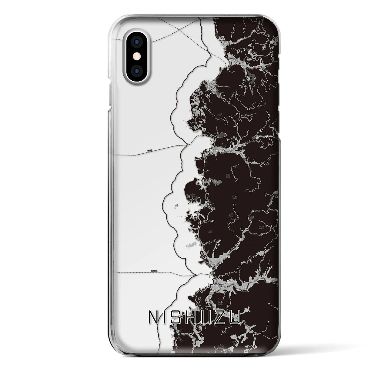 【西伊豆2（静岡県）】地図柄iPhoneケース（クリアタイプ）