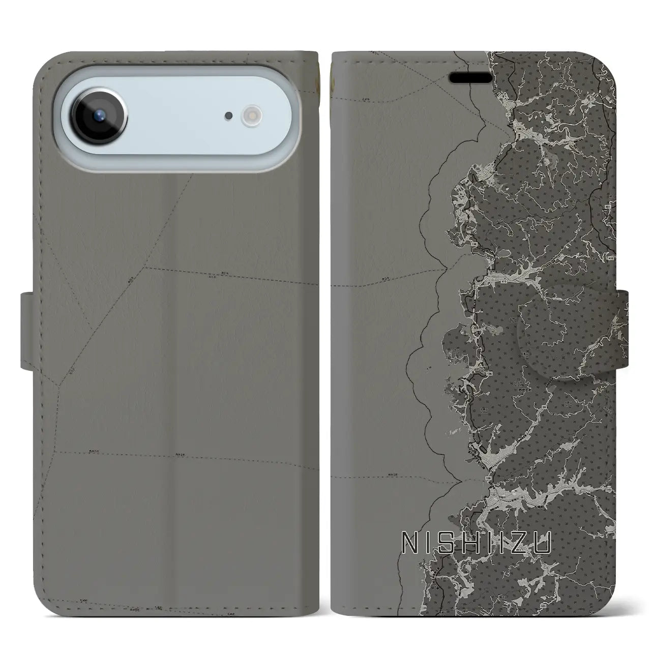 【西伊豆2（静岡県）】地図柄iPhoneケース（手帳タイプ）