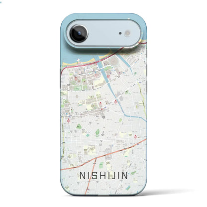 【西新（福岡県）】地図柄iPhoneケース（バックカバータイプ）