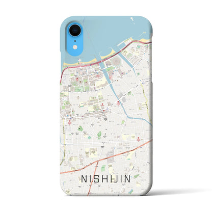 【西新（福岡県）】地図柄iPhoneケース（バックカバータイプ）