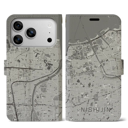 【西新（福岡県）】地図柄iPhoneケース（手帳タイプ）