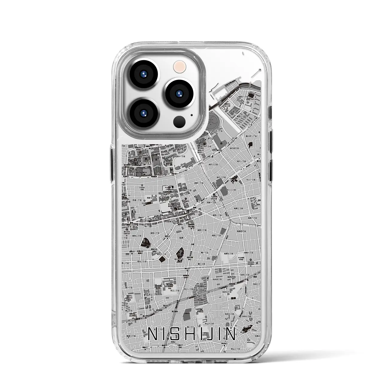 【西新（福岡県）】地図柄iPhoneケース（MagSafeタイプ）