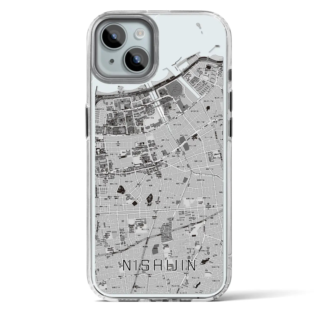 【西新（福岡県）】地図柄iPhoneケース（MagSafeタイプ）