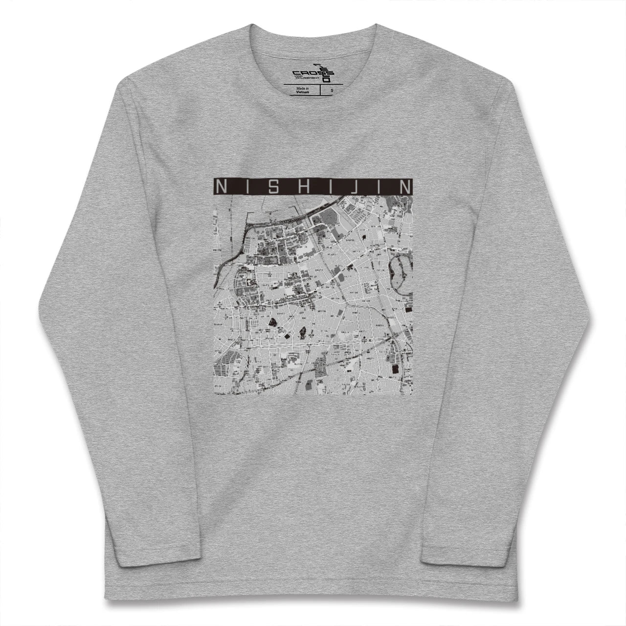 【西新（福岡県）】地図柄ロングスリーブTシャツ