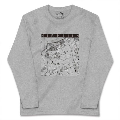 【西新（福岡県）】地図柄ロングスリーブTシャツ