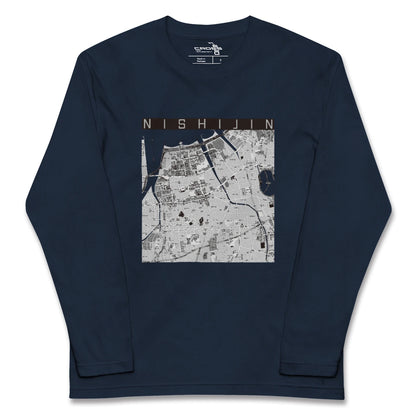 【西新（福岡県）】地図柄ロングスリーブTシャツ