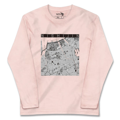 【西新（福岡県）】地図柄ロングスリーブTシャツ