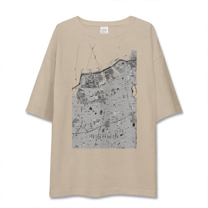 【西新（福岡県）】地図柄ビッグシルエットTシャツ