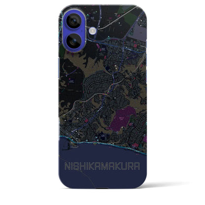 【西鎌倉（神奈川県）】地図柄iPhoneケース（バックカバータイプ）