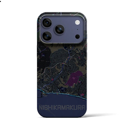 【西鎌倉（神奈川県）】地図柄iPhoneケース（バックカバータイプ）