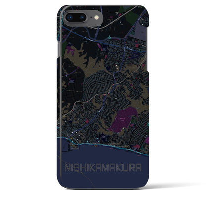 【西鎌倉（神奈川県）】地図柄iPhoneケース（バックカバータイプ）