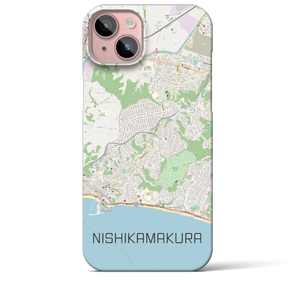 【西鎌倉（神奈川県）】地図柄iPhoneケース（バックカバータイプ）