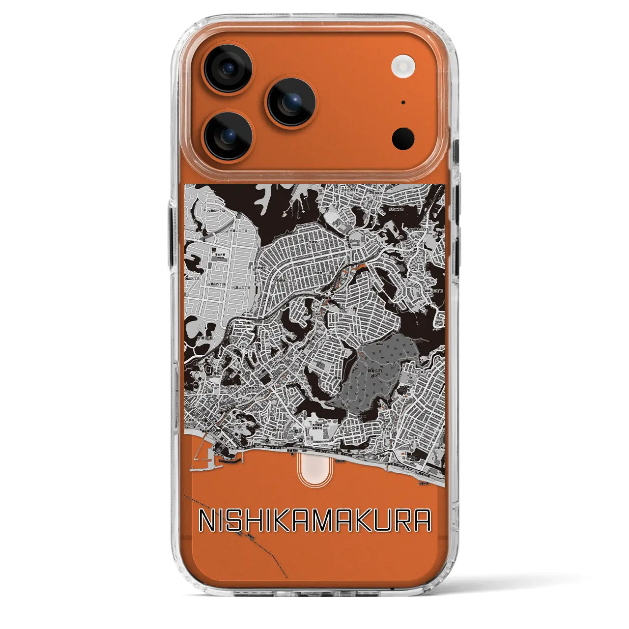 【西鎌倉（神奈川県）】地図柄iPhoneケース（MagSafeタイプ）