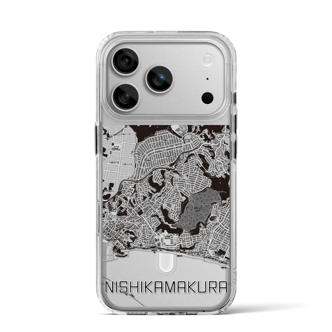 【西鎌倉（神奈川県）】地図柄iPhoneケース（MagSafeタイプ）