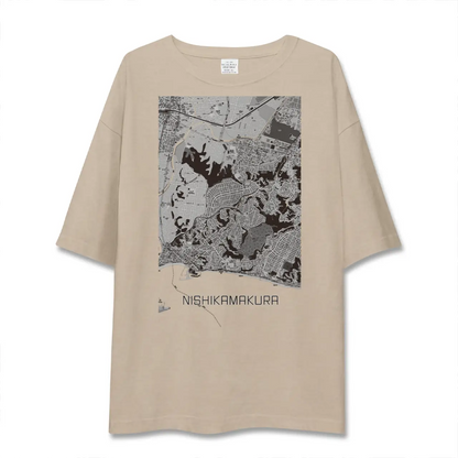 【西鎌倉（神奈川県）】地図柄ビッグシルエットTシャツ