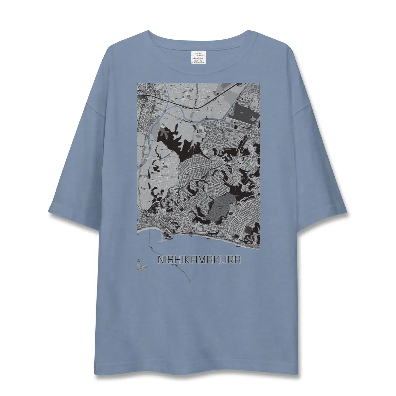 【西鎌倉（神奈川県）】地図柄ビッグシルエットTシャツ