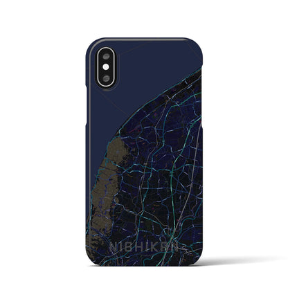 【西蒲（新潟県）】地図柄iPhoneケース（バックカバータイプ）