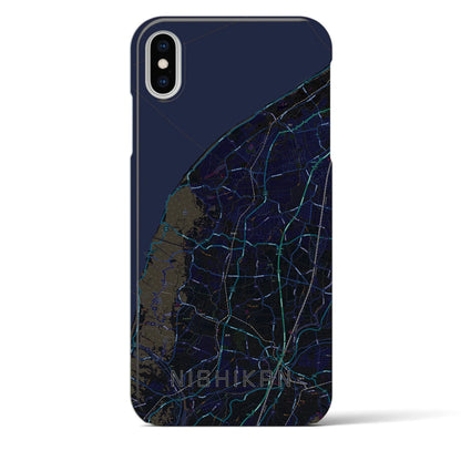 【西蒲（新潟県）】地図柄iPhoneケース（バックカバータイプ）