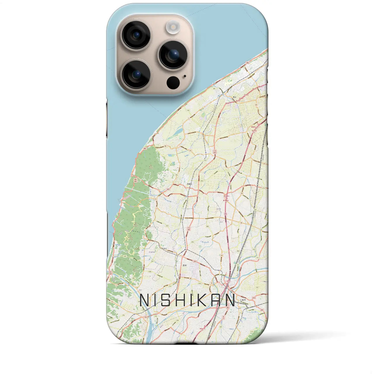 【西蒲（新潟県）】地図柄iPhoneケース（バックカバータイプ）