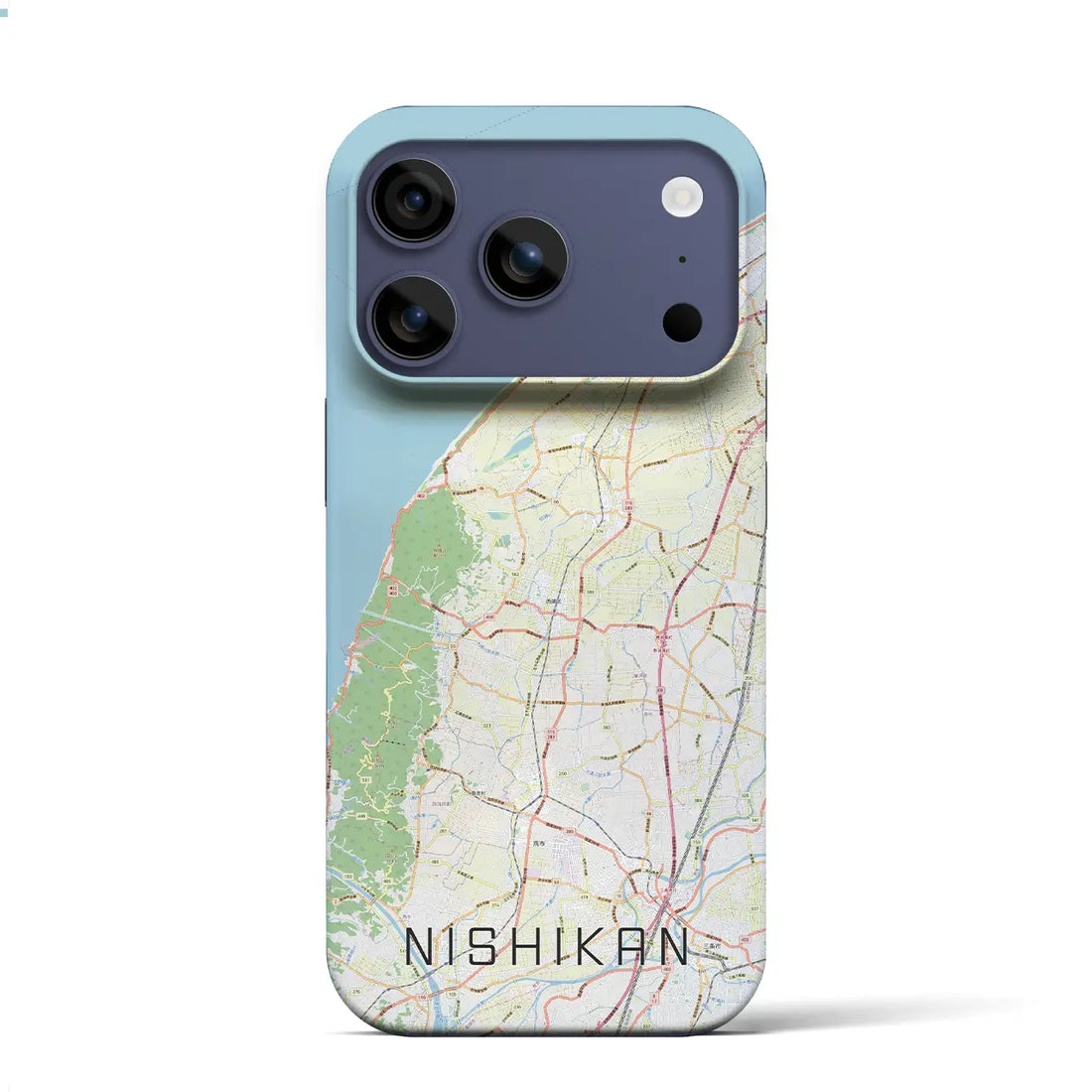【西蒲（新潟県）】地図柄iPhoneケース（バックカバータイプ）ナチュラル・iPhone 17 Pro Max 用