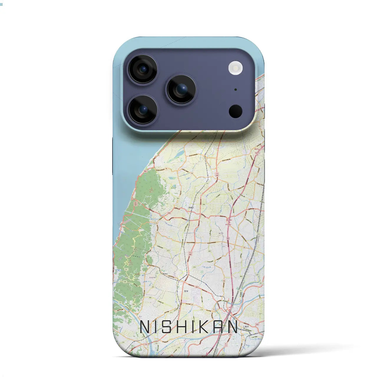 【西蒲（新潟県）】地図柄iPhoneケース（バックカバータイプ）
