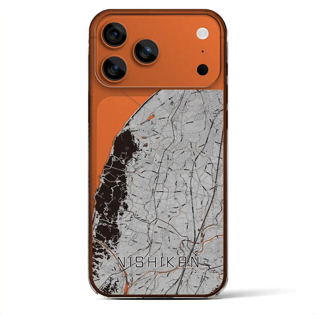 【西蒲（新潟県）】地図柄iPhoneケース（クリアタイプ）