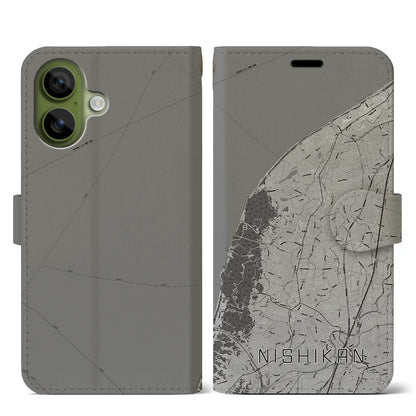 【西蒲（新潟県）】地図柄iPhoneケース（手帳タイプ）