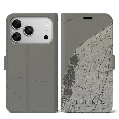 【西蒲（新潟県）】地図柄iPhoneケース（手帳タイプ）