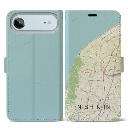 【西蒲（新潟県）】地図柄iPhoneケース（手帳タイプ）