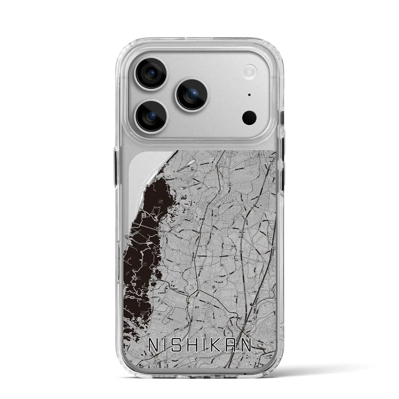 【西蒲（新潟県）】地図柄iPhoneケース（MagSafeタイプ）