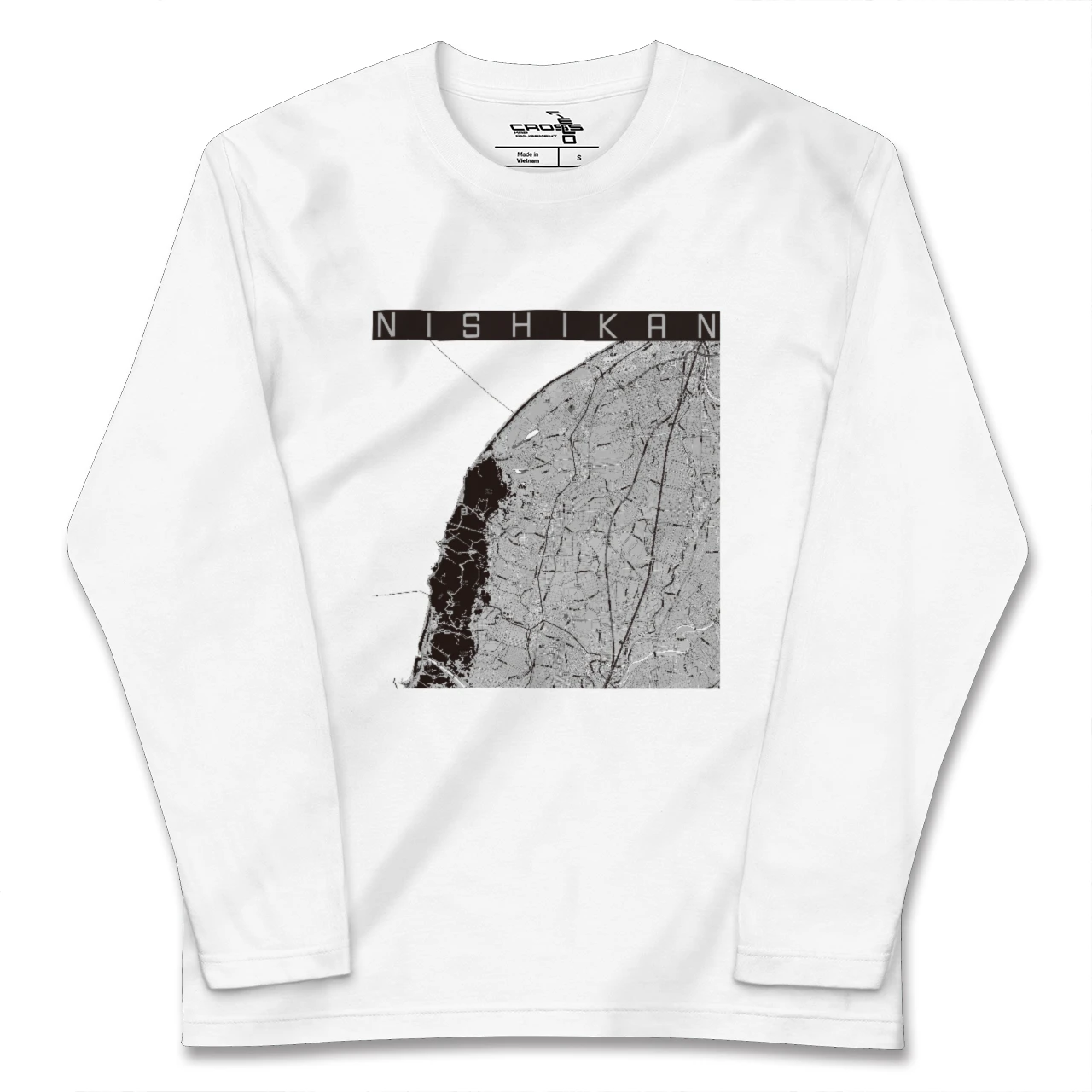 【西蒲（新潟県）】地図柄ロングスリーブTシャツ