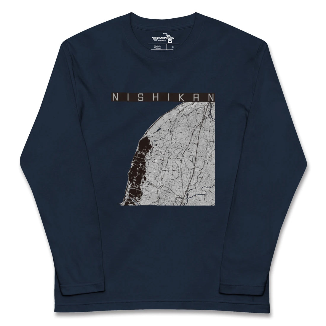 【西蒲（新潟県）】地図柄ロングスリーブTシャツ