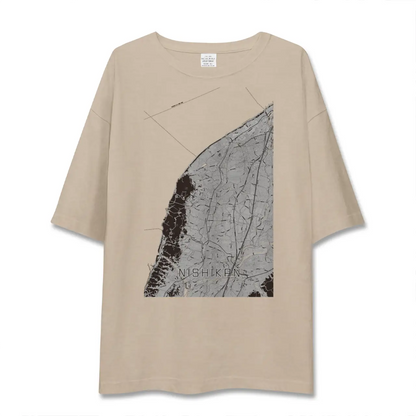 【西蒲（新潟県）】地図柄ビッグシルエットTシャツ