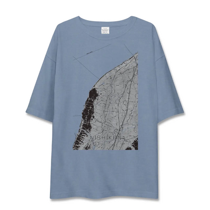 【西蒲（新潟県）】地図柄ビッグシルエットTシャツ