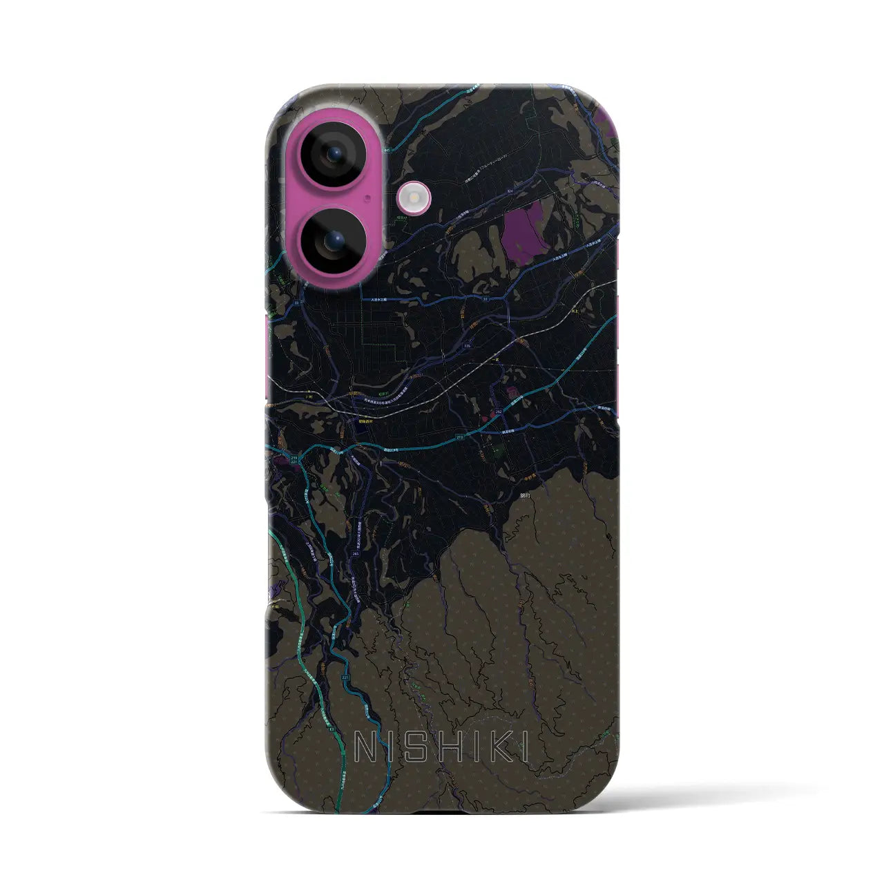 【錦（熊本県）】地図柄iPhoneケース（バックカバータイプ）